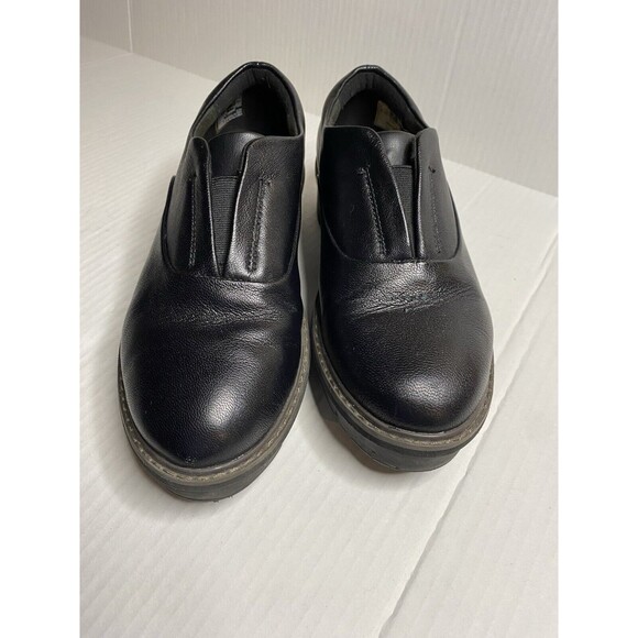 Clarks Collection Airabell Sky Slip On Loafers Women's Size 7 W Black Leather - Picture 2 of 6